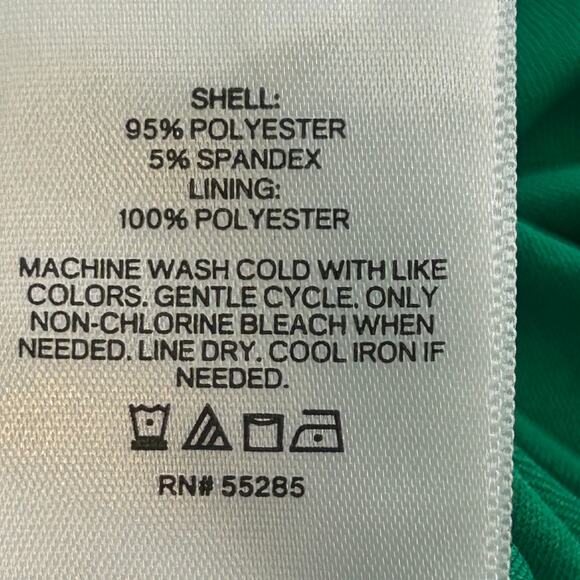 Express NWT emerald green satin slip long holiday cocktail asymmetrical dress L - Picture 11 of 12